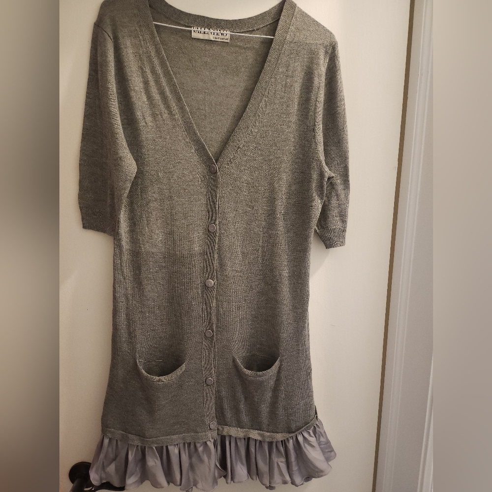 Valentino tshirt couture, wool blend dress. 3/4 sleeve. Preloved. Size 40 UK